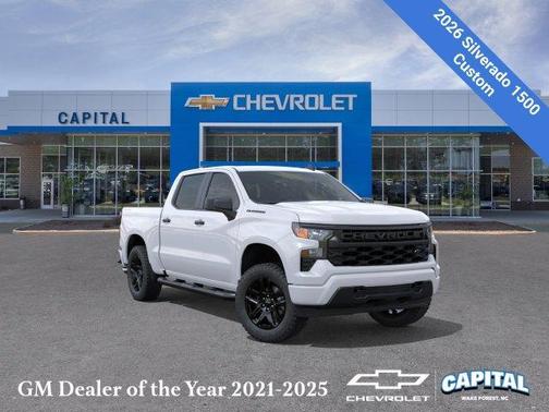Summit White 2026 Chevrolet Silverado 1500 Custom