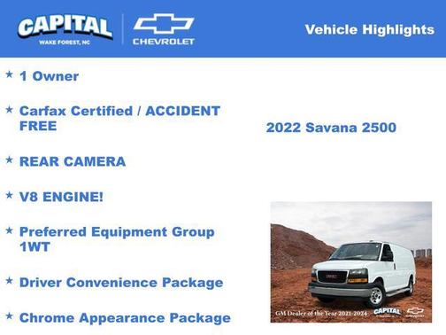 2022 GMC Savana 2500 Work Van