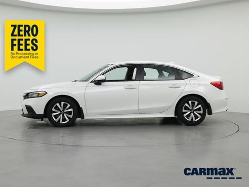 White 2023 Honda Civic LX