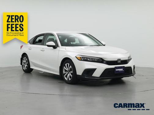White 2023 Honda Civic LX