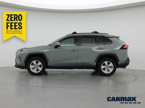 Green 2021 Toyota RAV4 Hybrid XLE