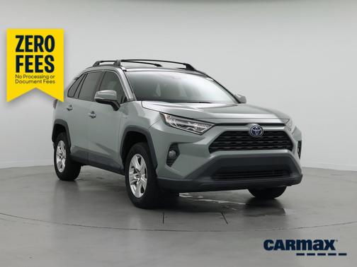 Green 2021 Toyota RAV4 Hybrid XLE