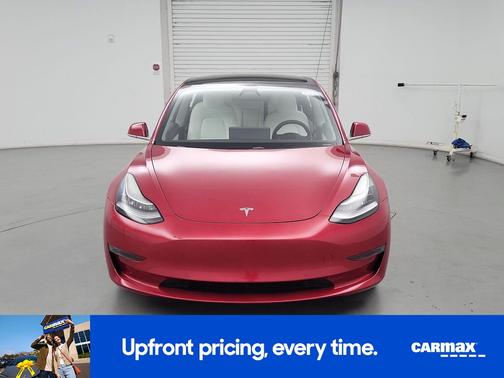Red 2020 Tesla Model 3 Long Range