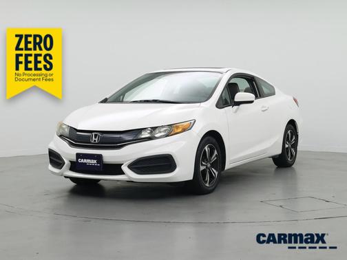 White 2015 Honda Civic EX