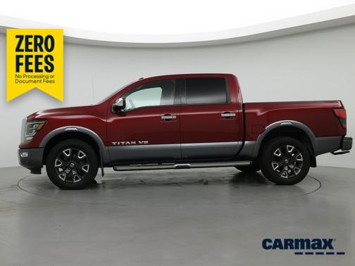 Red 2020 Nissan Titan Platinum Reserve