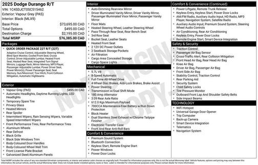 2025 Dodge Durango R/T