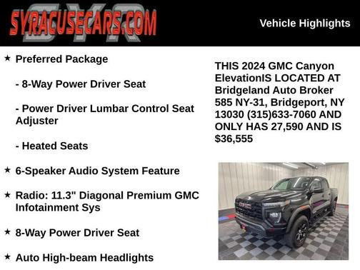 Onyx Black 2024 GMC Canyon Elevation