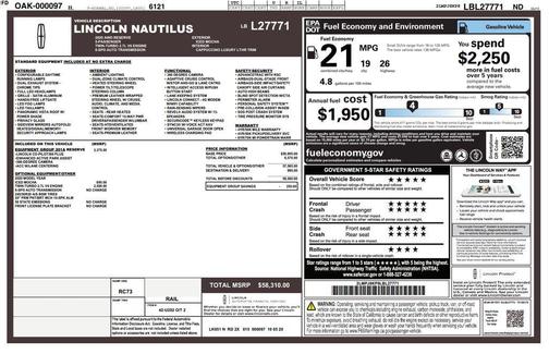 2020 Lincoln Nautilus Reserve