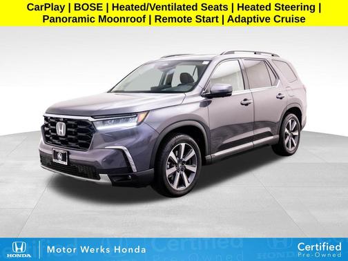 Modern Steel Metallic 2025 Honda Pilot Elite