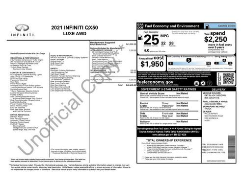2021 INFINITI QX50 LUXE AWD