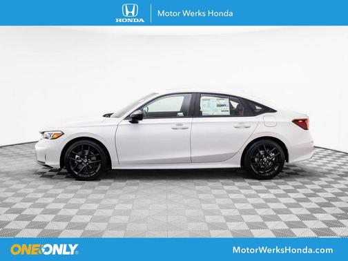 Platinum White Pearl 2026 Honda Civic Hybrid Sport