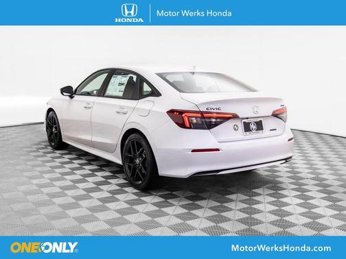 Platinum White Pearl 2026 Honda Civic Hybrid Sport