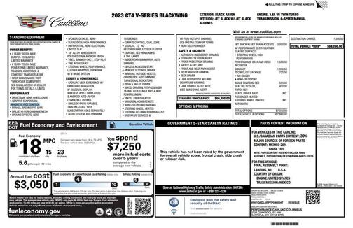2023 Cadillac CT4-V V-Series Blackwing