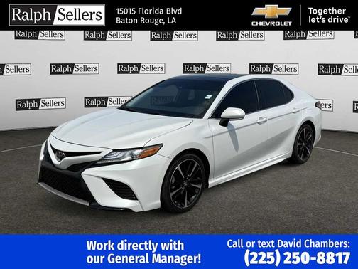 White 2019 Toyota Camry XSE