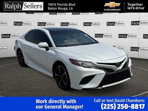 White 2019 Toyota Camry XSE