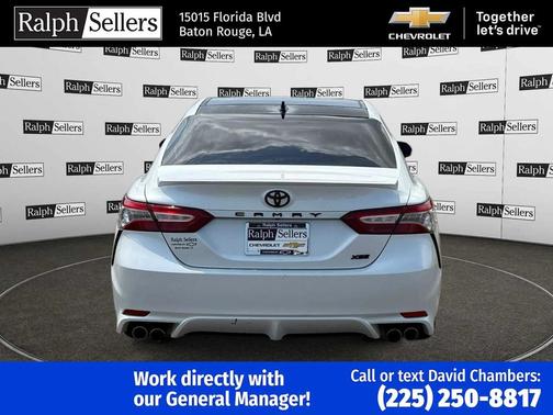 White 2019 Toyota Camry XSE
