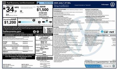2020 Volkswagen Jetta 1.4T SEL
