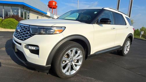 Star White Metallic Tri-Coat 2023 Ford Explorer Platinum