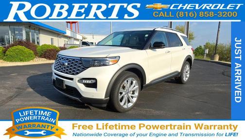 Star White Metallic Tri-Coat 2023 Ford Explorer Platinum