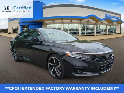 Crystal Black Pearl 2022 Honda Accord Sport SE