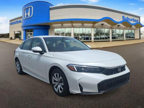 Platinum White Pearl 2026 Honda Civic LX