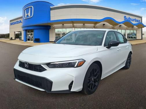 Platinum White Pearl 2026 Honda Civic Hybrid Sport