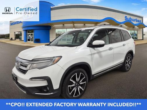 Platinum White Pearl 2021 Honda Pilot Touring 8-Passenger