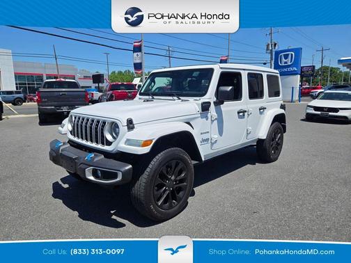 Bright White Clearcoat 2024 Jeep Wrangler 4xe Sahara