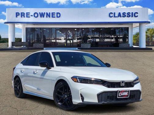 Platinum White Pearl 2025 Honda Civic Sport