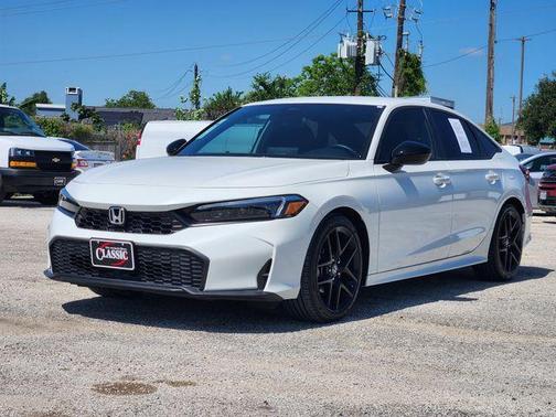 Platinum White Pearl 2025 Honda Civic Sport