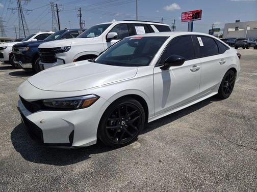 Platinum White Pearl 2025 Honda Civic Sport