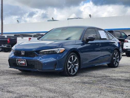 Blue 2025 Honda Civic Hybrid