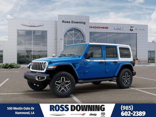 Hydro Blue Pearlcoat 2026 Jeep Wrangler 4-Door Sahara 4x4