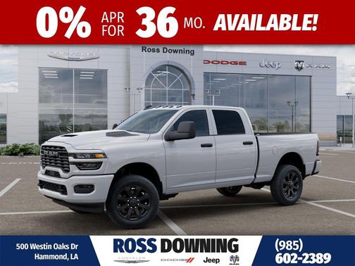 Bright White Clearcoat 2026 RAM 2500 Black Express Crew Cab 4x4 6'4' Box
