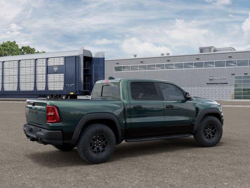Serrano Green Metallic 2026 RAM 1500 RHO Crew Cab 4x4 5'7' Box