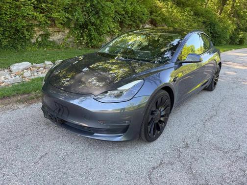 Gray 2022 Tesla Model 3 Performance