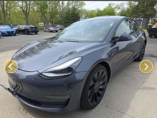Gray 2022 Tesla Model 3 Performance