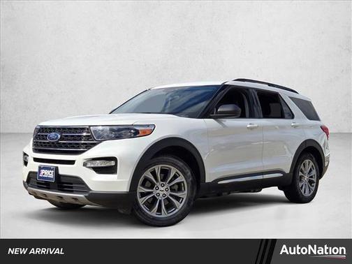 Star White Metallic Tri-Coat 2023 Ford Explorer XLT