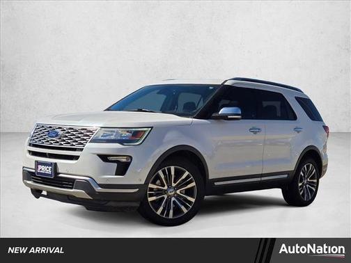 White Platinum Metallic Tri-Coat 2019 Ford Explorer Platinum