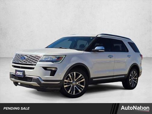 White Platinum Metallic Tri-Coat 2019 Ford Explorer Platinum