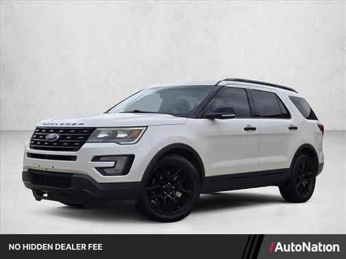 White Platinum Metallic Tri-Coat 2017 Ford Explorer sport