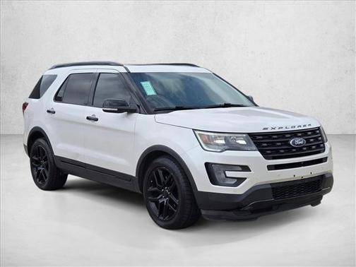 White Platinum Metallic Tri-Coat 2017 Ford Explorer sport