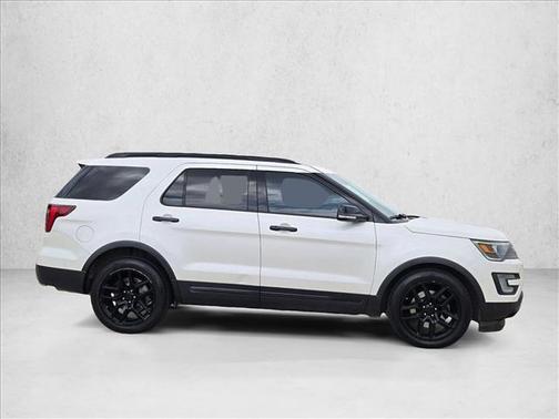 White Platinum Metallic Tri-Coat 2017 Ford Explorer sport