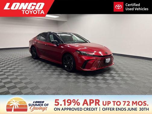 Supersonic Red/Midnight Black Metallic 2025 Toyota Camry XSE