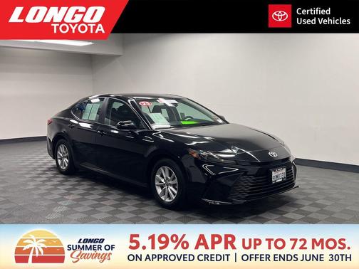 Midnight Black Metallic 2025 Toyota Camry LE
