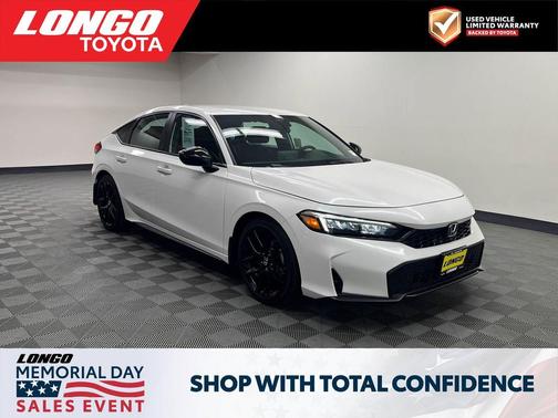 Platinum White 2025 Honda Civic Sport