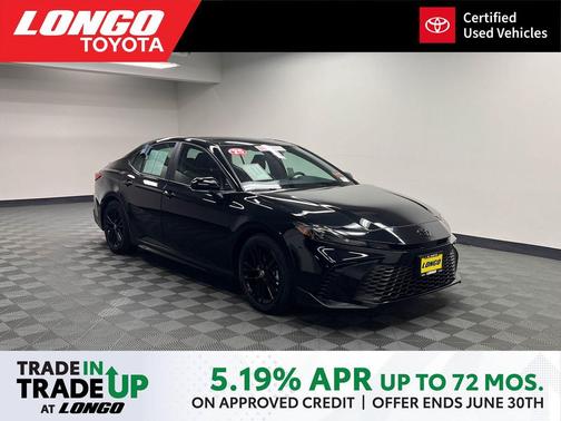 Midnight Black Metallic 2025 Toyota Camry SE