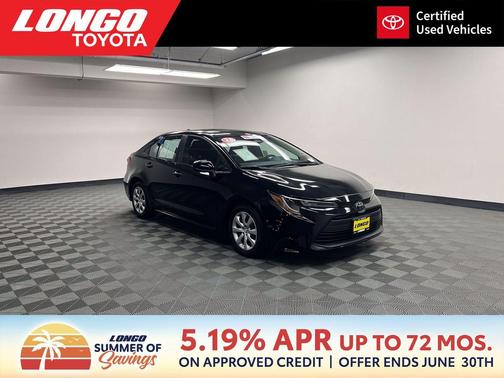 Midnight Black Metallic 2025 Toyota Corolla LE
