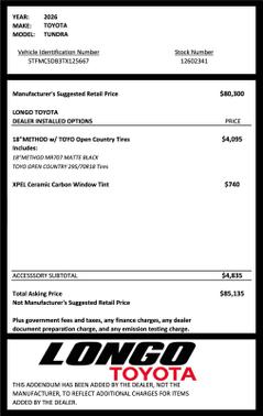 2026 Toyota Tundra Hybrid 1794 Edition