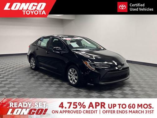 Midnight Black Metallic 2025 Toyota Corolla LE